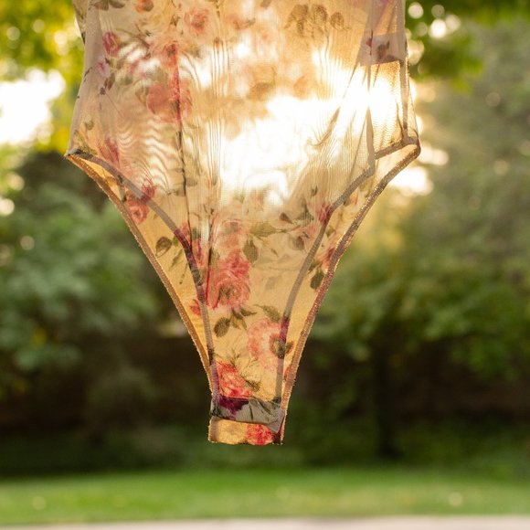 Nordstrom Brand Leith Mesh Floral Bodysuit - Picture 6 of 15